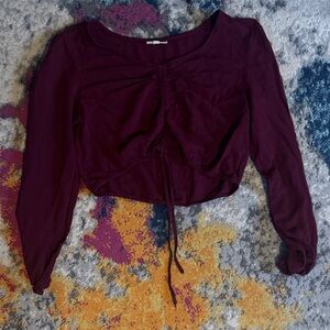 SO Burgundy Crop Top
